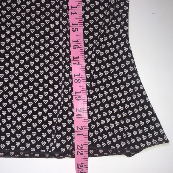 Studio M Women’s Heart Print Stretch Skirt L - Picture 9 of 12
